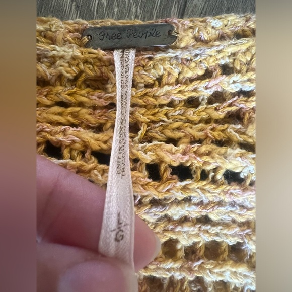 Free people oversized loose knit Dolman batwing layering cold shoulder sweater L - Picture 8 of 9